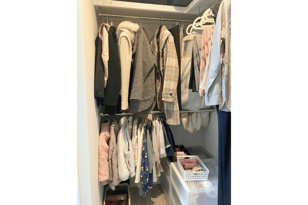 BEFORE:下段のハンガーパイプが足りない!