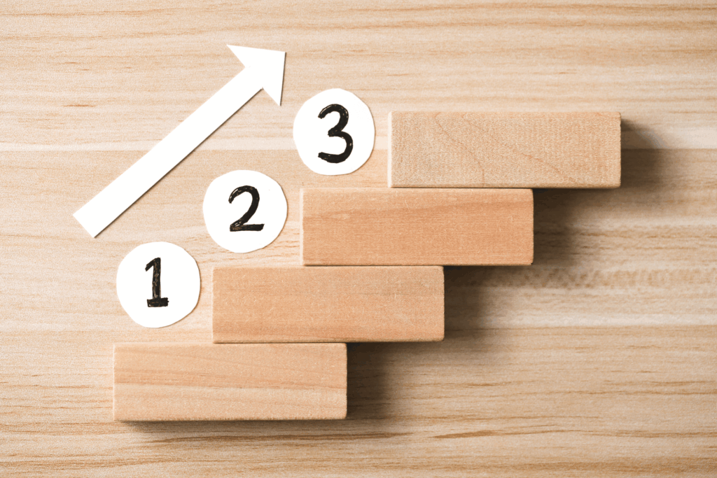 上段・中段・下段を使い分けて配置する