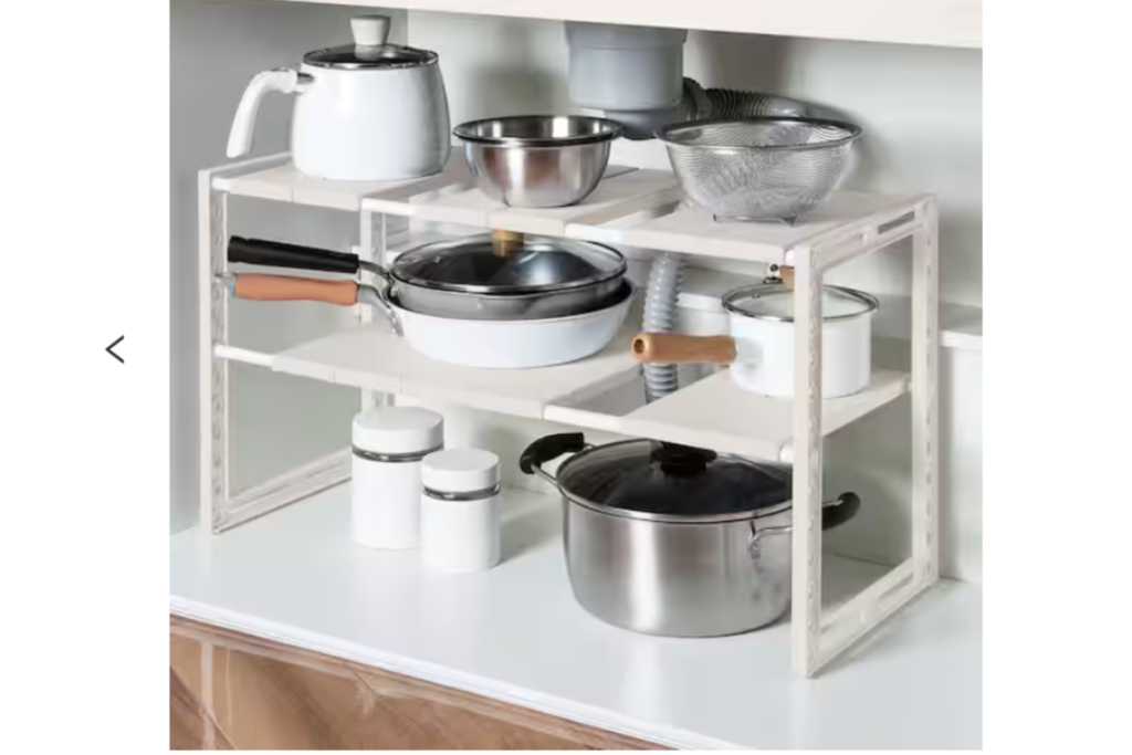 【観音開きタイプ】シンク下ラックで排水管周りも無駄なく活用