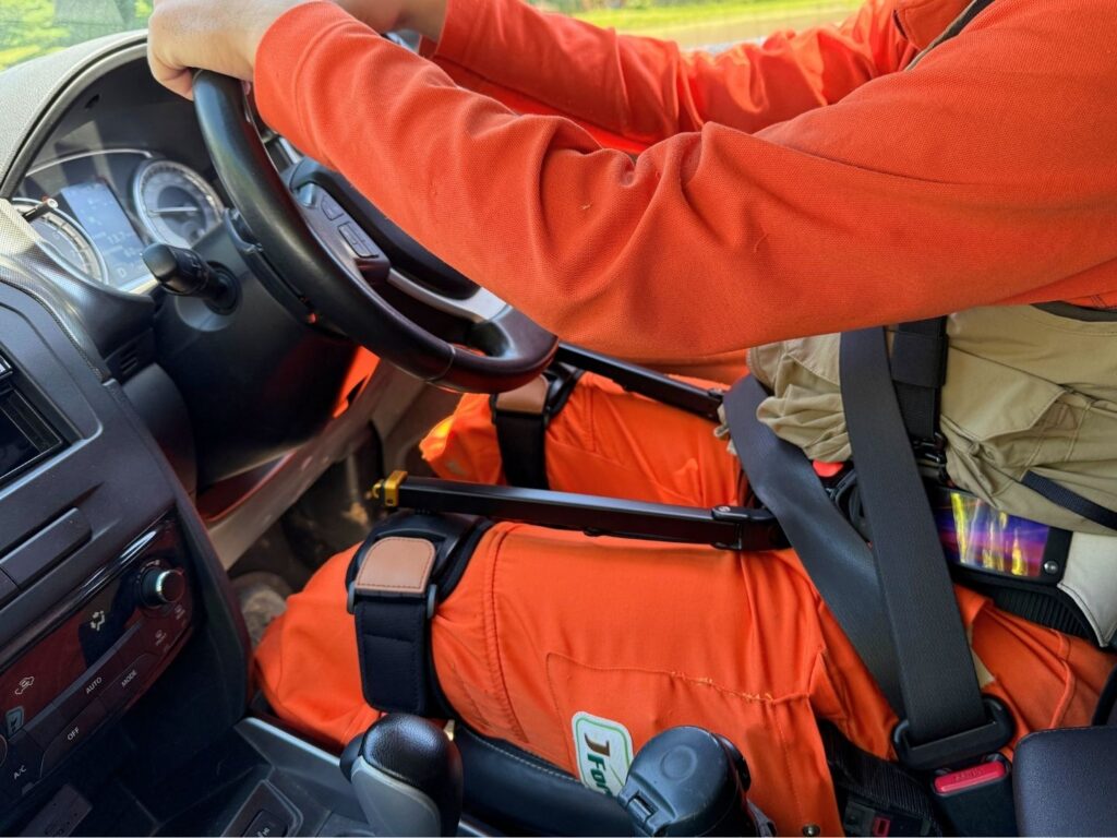 歩行アシストスーツ車乗車